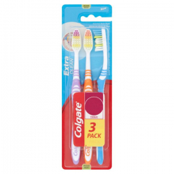 COLGATE SZCZOTECZKA 3-PACK EXTRA CLEAN ŚREDNIA / TOOTHBRUSH EXTRA CLEAN MEDIUM 3-PACK